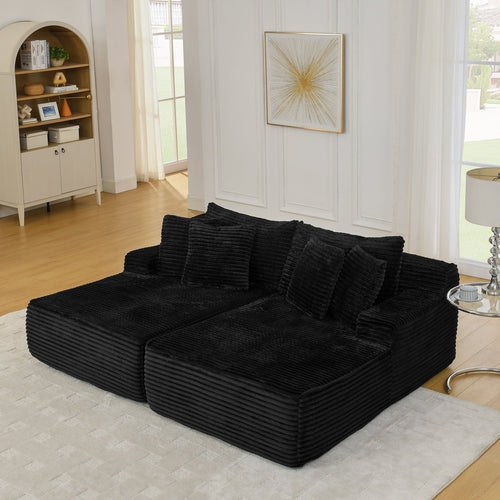 Two-seater lazy sofa lounge chair,Compressed sofa no assembly